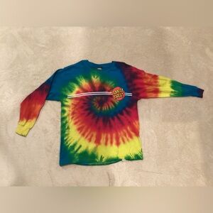 Santa Cruz Skateboards Kids Colorful Tie-Dye Long Sleeve Tee